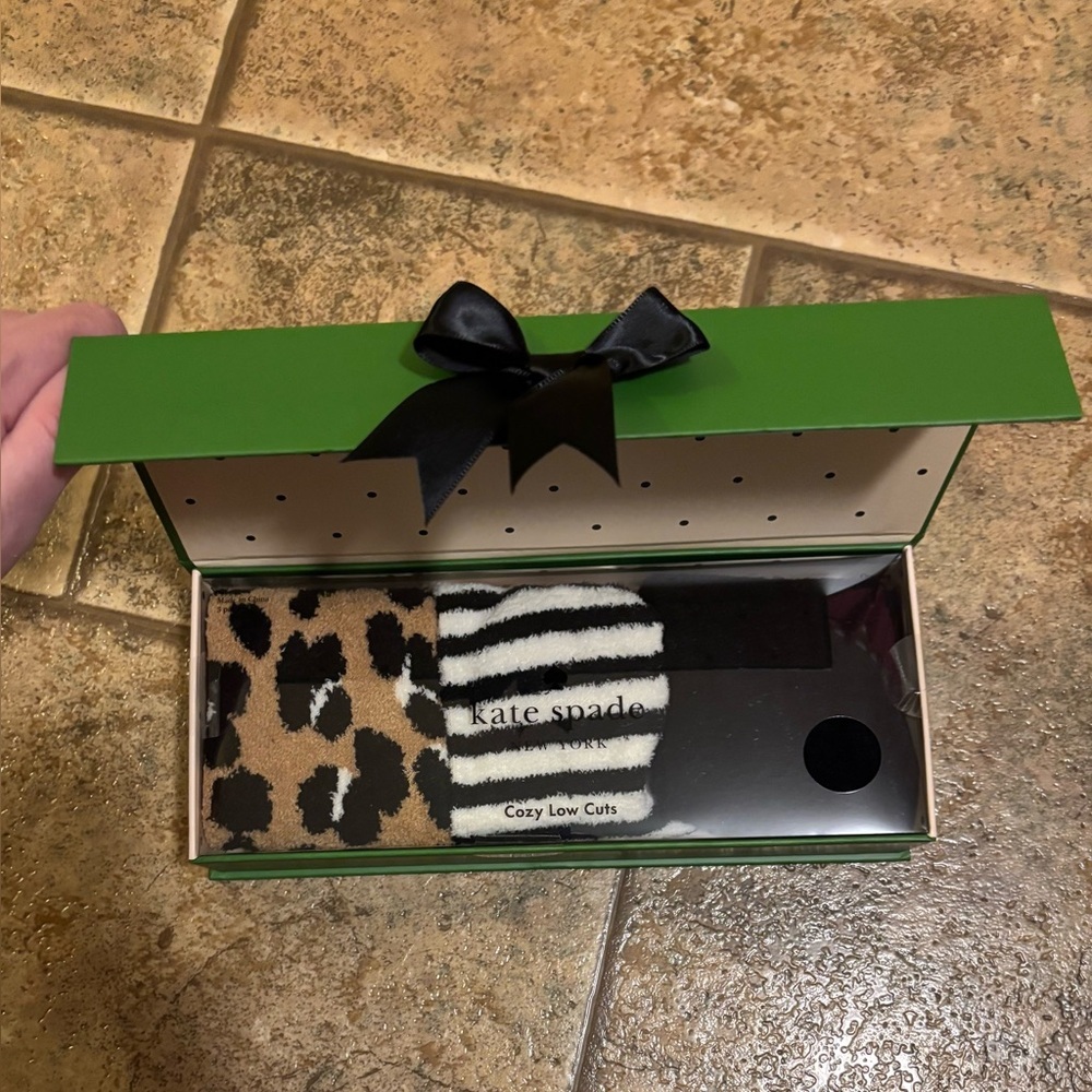 NEW in box kate ♠️ spade New York 3 pair Cozy Low Cut socks gift box OS